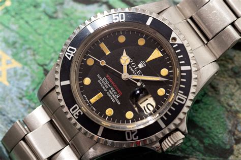 rolex dials with red text|Rolex red submariner vintage watches.